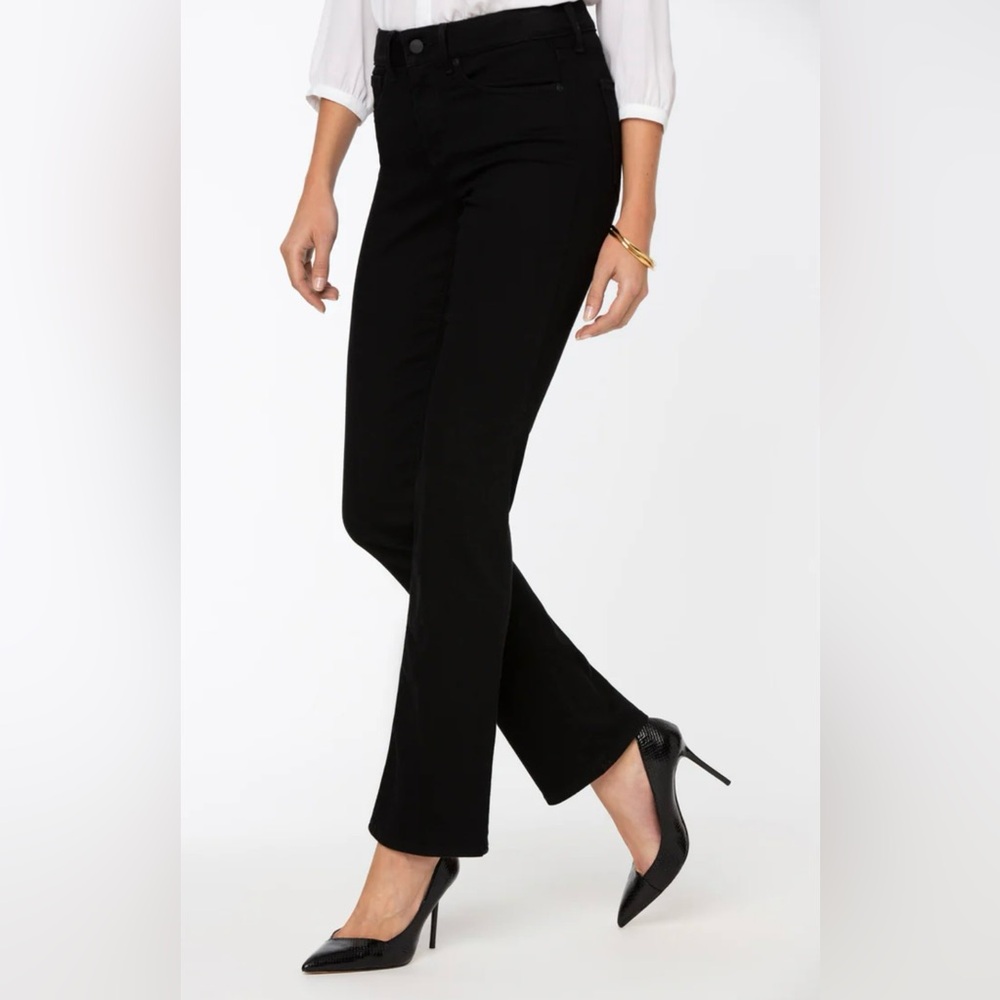 NYDJ Black Marilyn Straight Jeans